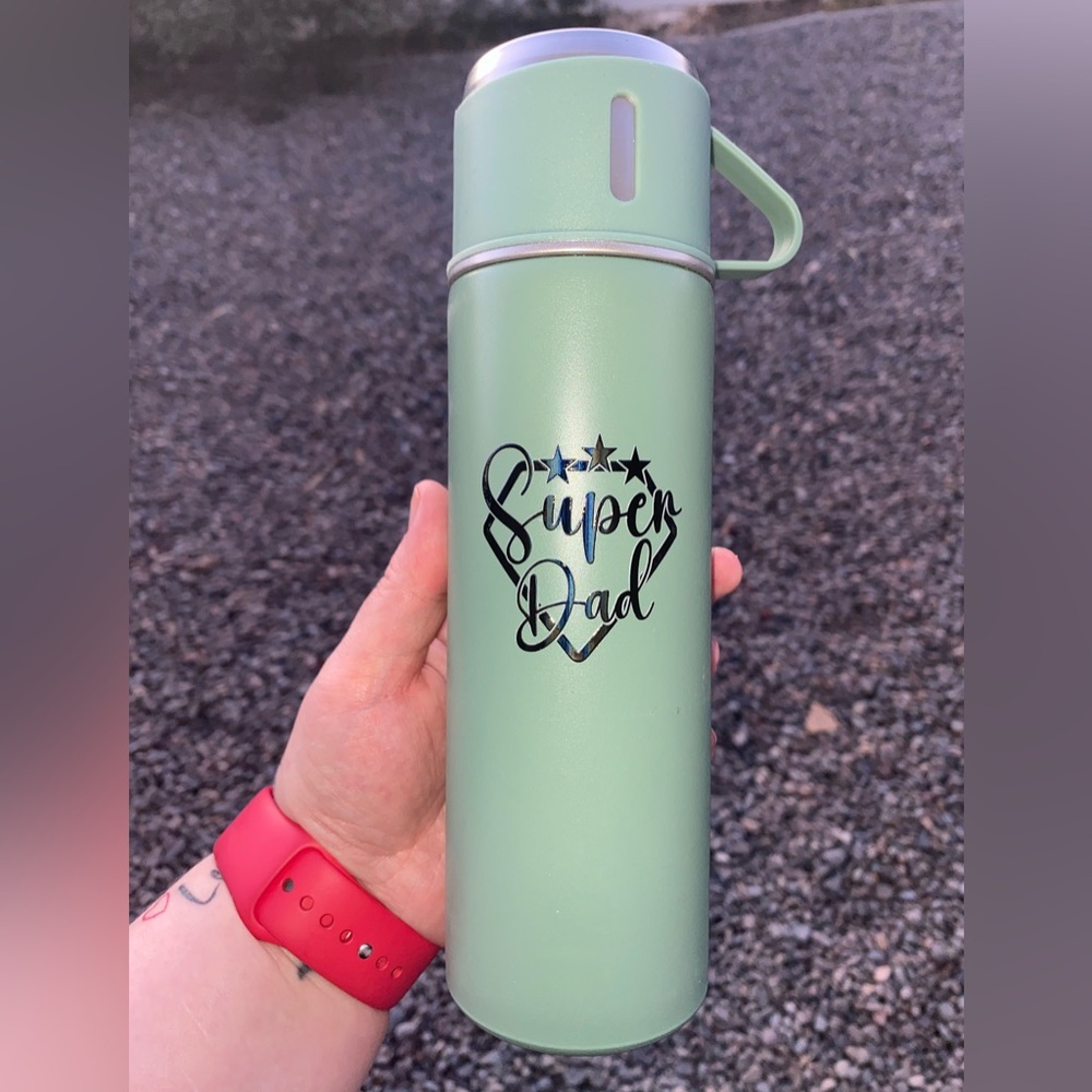 Super dad double layer stainless steel thermos cup with leakproof insulation